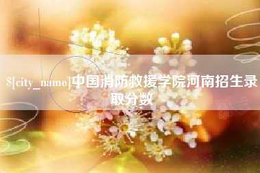 北海中国消防救援学院河南招生录取分数