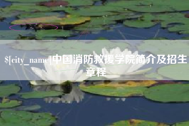 北海中国消防救援学院简介及招生章程