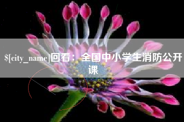 北海回看：全国中小学生消防公开课