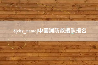 北海中国消防救援队报名