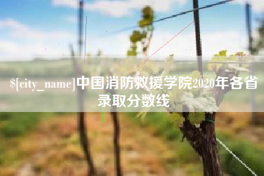 北海中国消防救援学院2020年各省录取分数线