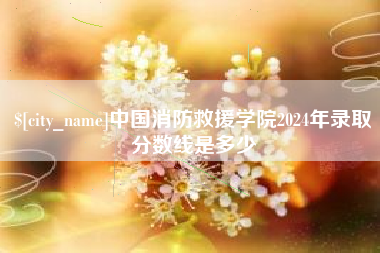 北海中国消防救援学院2024年录取分数线是多少