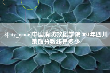 北海中国消防救援学院2021年四川录取分数线是多少