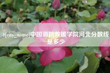 北海中国消防救援学院河北分数线是多少