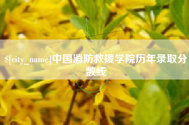 北海中国消防救援学院历年录取分数线