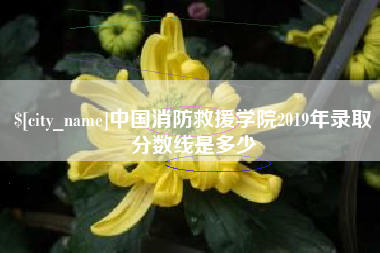 北海中国消防救援学院2019年录取分数线是多少