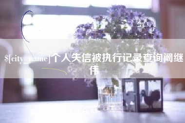 北海个人失信被执行记录查询阚继伟