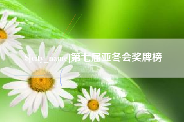 北海第七届亚冬会奖牌榜