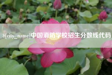北海中国消防学校招生分数线代码