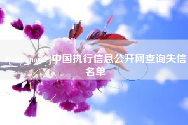 北海中国执行信息公开网查询失信名单