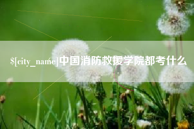北海中国消防救援学院都考什么