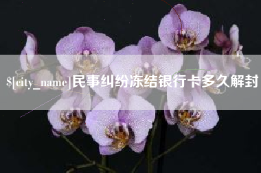 北海民事纠纷冻结银行卡多久解封