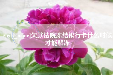 北海欠款法院冻结银行卡什么时候才能解冻