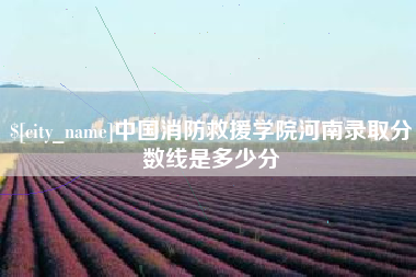 北海中国消防救援学院河南录取分数线是多少分
