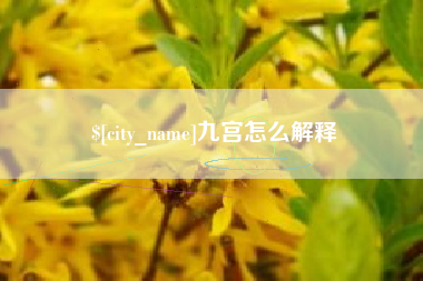 北海九宫怎么解释