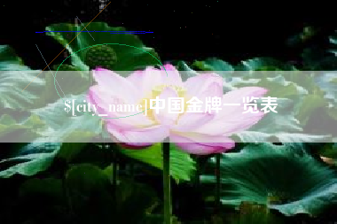 北海中国金牌一览表