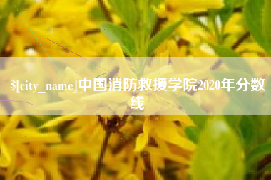北海中国消防救援学院2020年分数线